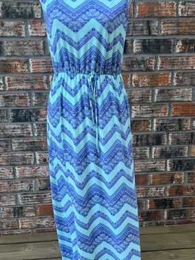 Papermoon Blue Chevron Maxi Dress from Stitch fix